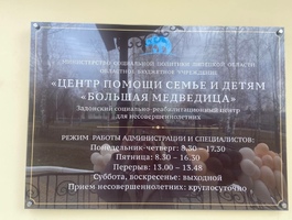 “ЦЕНТР ПОМОЩИ СЕМЬЕ И ДЕТЯМ «БОЛЬШАЯ МЕДВЕДИЦА» Задонский социально-реабилитационный центр для несовершеннолетних”